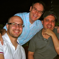 Keco com os músicos Conrado Goys e Beto Paccielo. (2009)