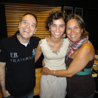 Em 2010, na gravação do CD de Lucila Novaes, com parrticipação de Bruna Caran